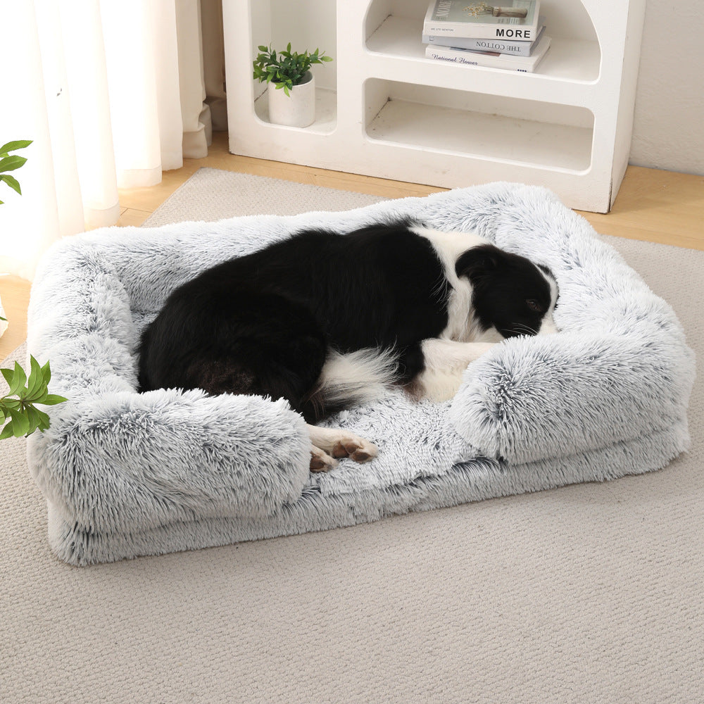 Plush Round Pet Bed For Winter