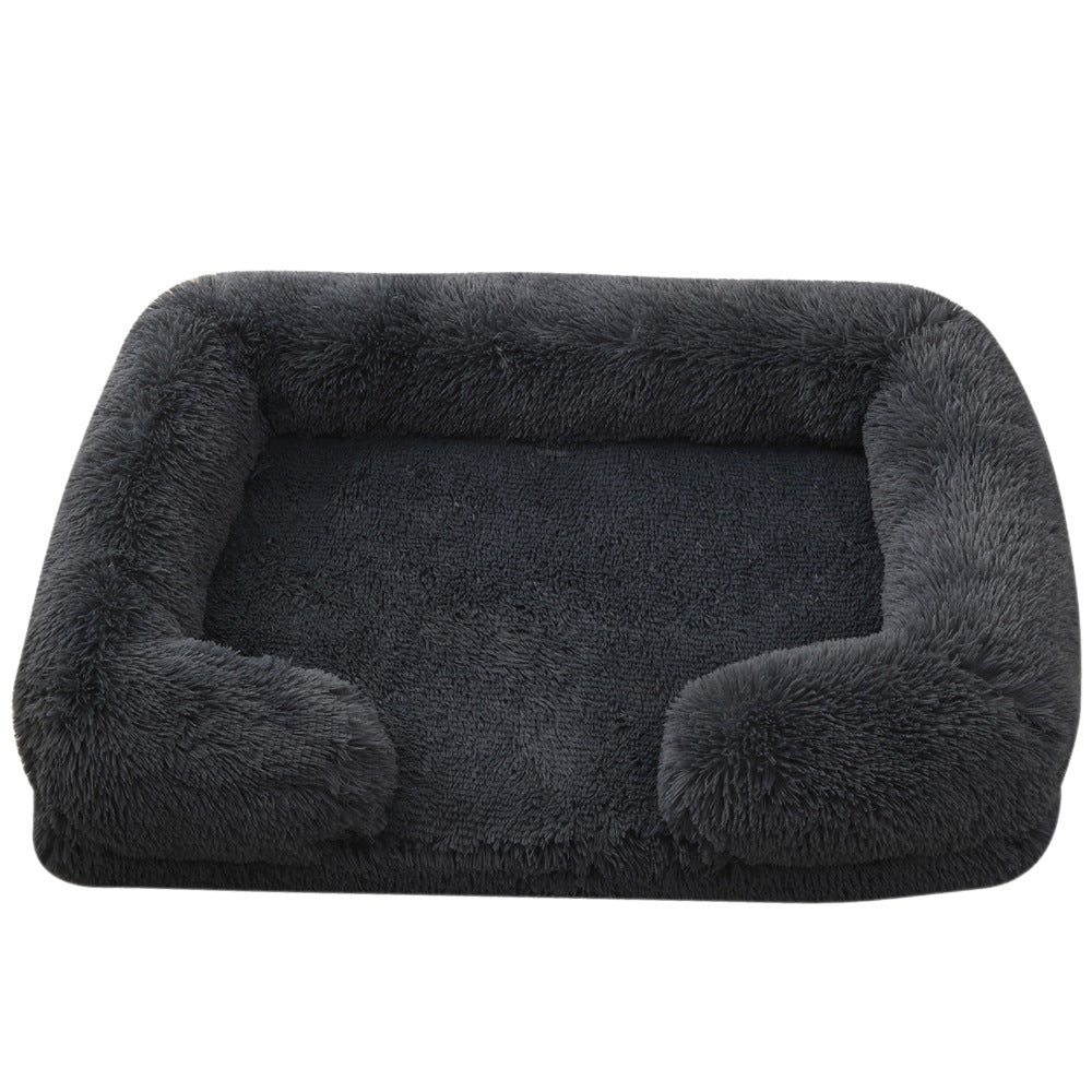 Plush Round Pet Bed For Winter