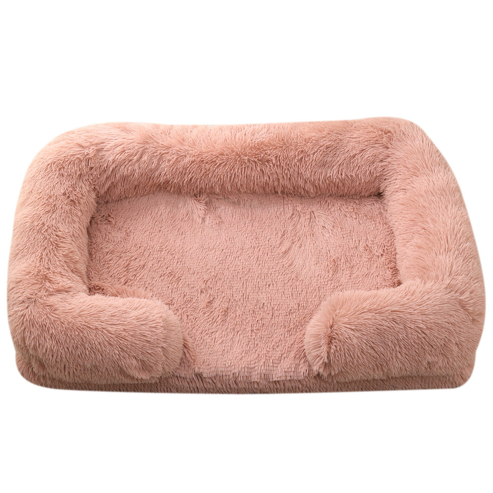 Plush Round Pet Bed For Winter