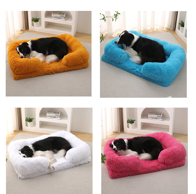 Plush Round Pet Bed For Winter